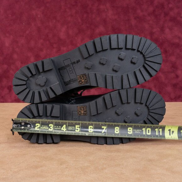 DKNY Women Romilly Vegan Leather Lace-up Zip Ankle Combat Boots sz 11 - Picture 5 of 8